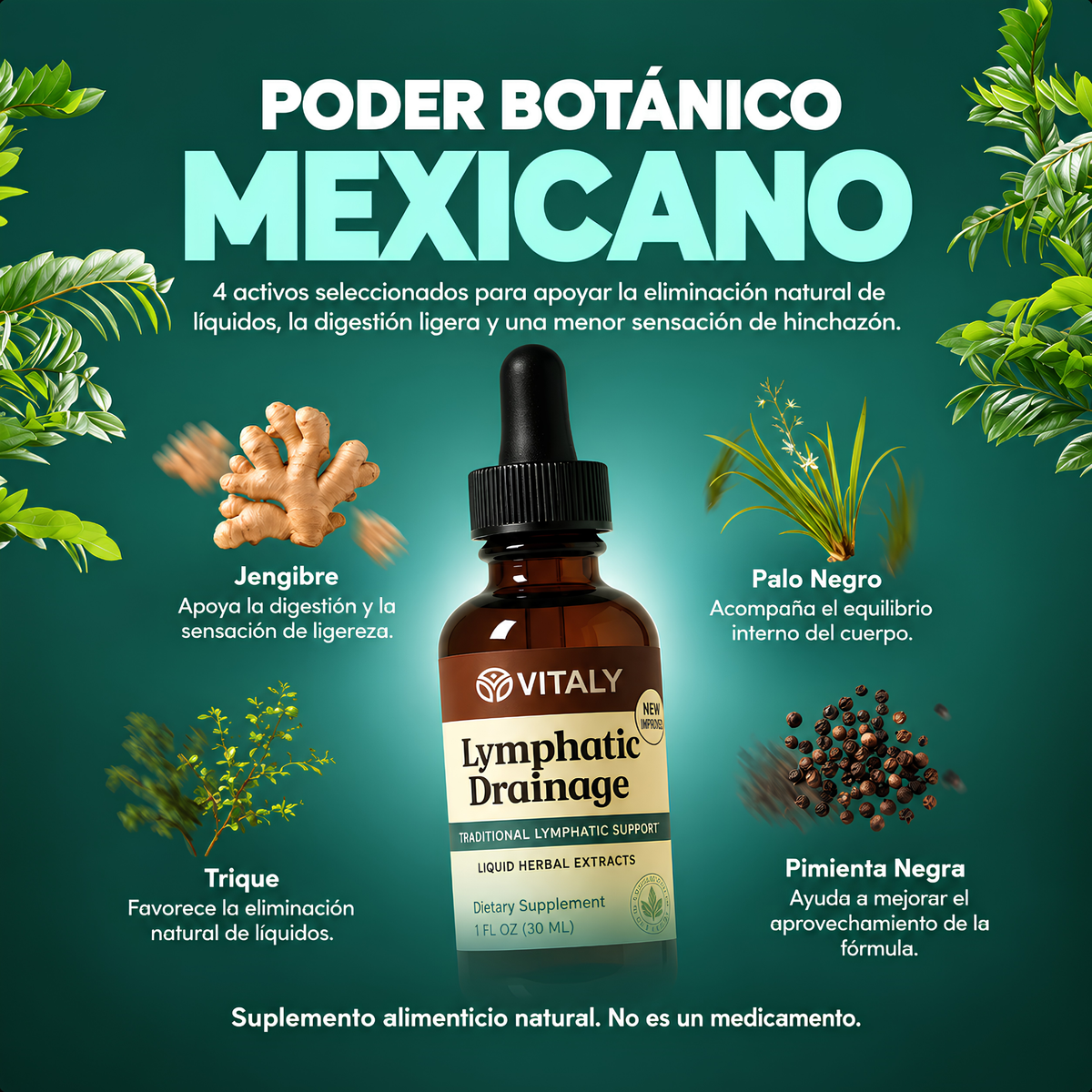 Gotas VITALY® | Apoyo linfático para la hinchazón